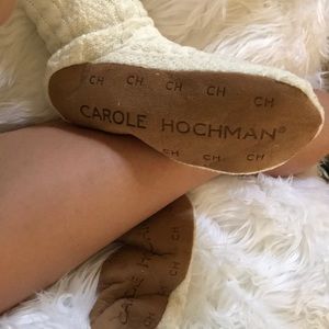 White slipper booties